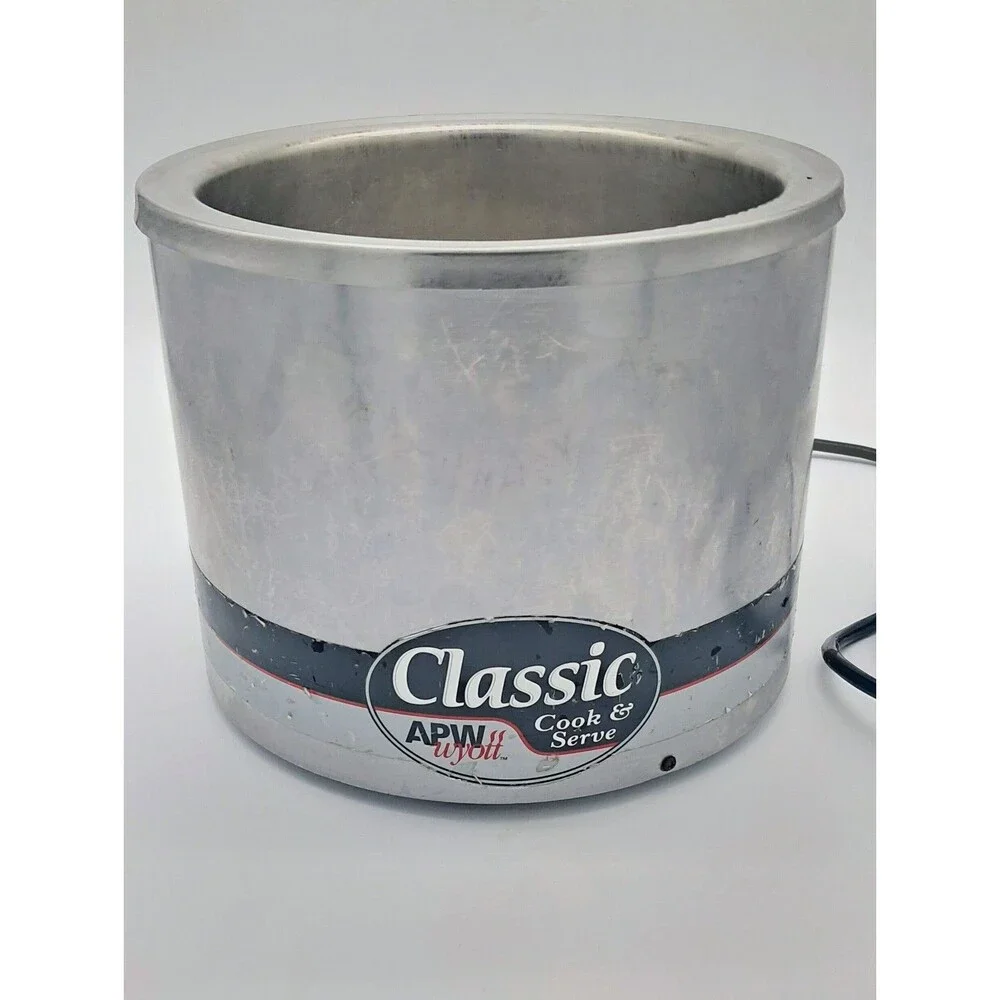 APW Wyott RCW-07 Commercial 7 Qt Round Countertop Warmer Soup Food Cooker 120V